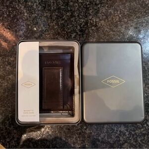 Fossil Dark Brown Leather Card Holder